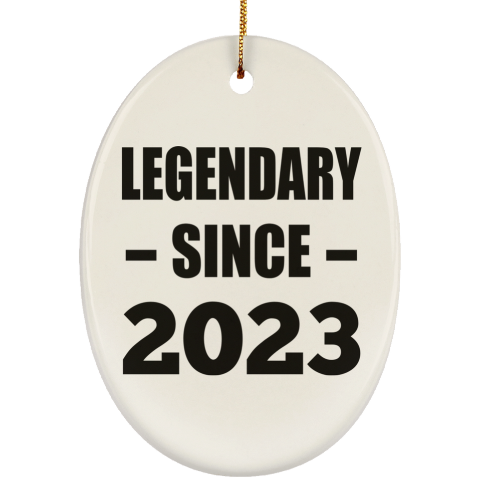 1st Birthday Legendary Since 2023 - Oval Ornament