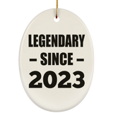 1st Birthday Legendary Since 2023 - Oval Ornament