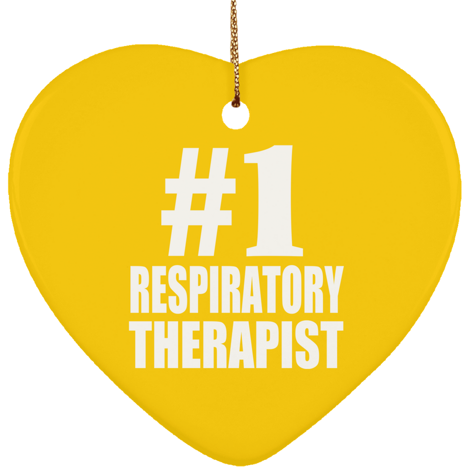 Number One #1 Respiratory Therapist - Heart Ornament