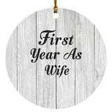 First Year As Wife - Circle Ornament F