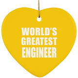 World's Greatest Engineer - Heart Ornament