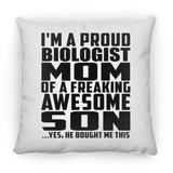 Proud Biologist Mom Of Awesome Son - Throw Pillow