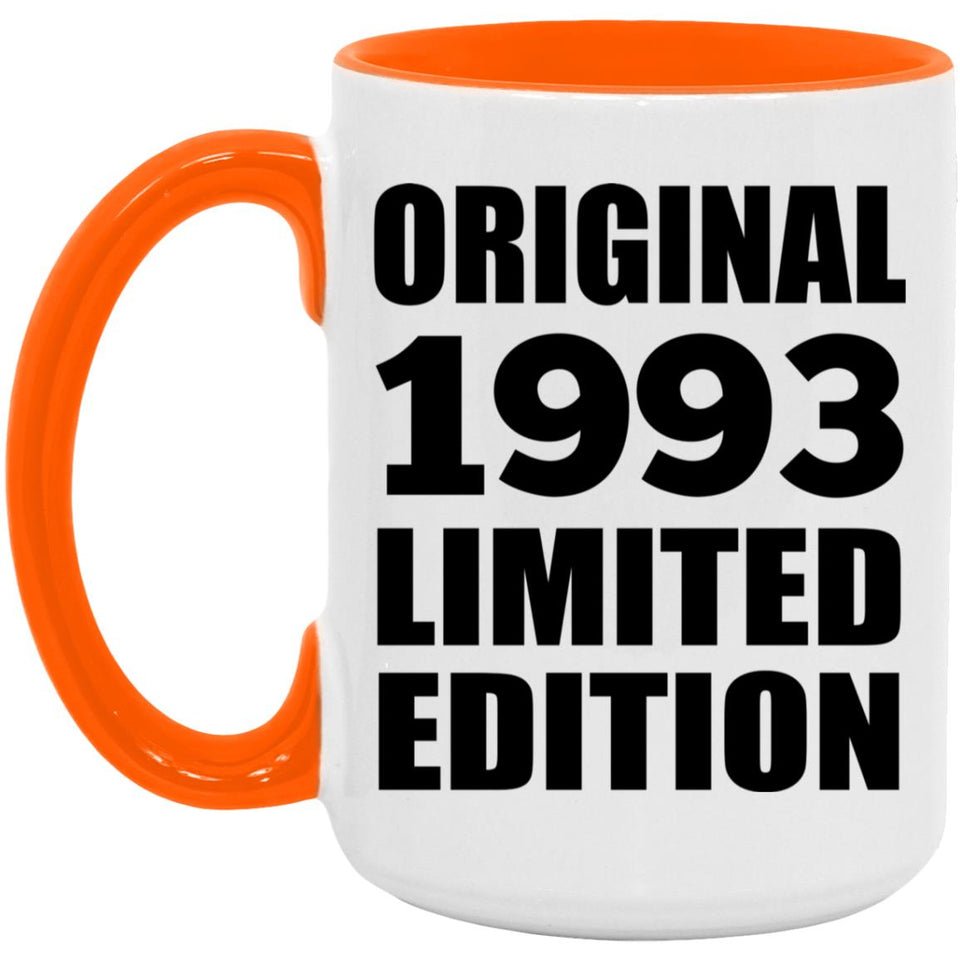 31st Birthday Original 1993 Limited Edition - 15oz Accent Mug Orange