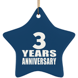 3rd Anniversary 3 Years - Star Ornament