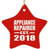 Appliance Repairer Established EST. 2018 - Star Ornament