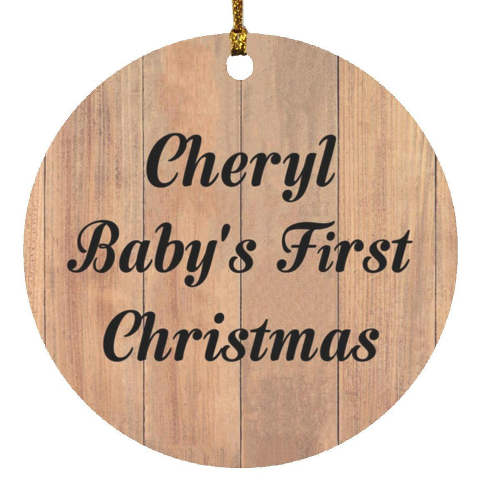 Cheryl Baby's First Christmas - Circle Ornament C