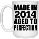 10th Birthday Made In 2014 Aged to Perfection - 15 Oz Coffee Mug