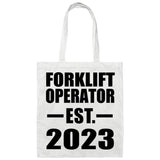 Forklift Operator Established EST. 2023 - Tote Bag White