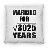 55th Anniversary Married For Square Root of 3025 Years - Throw Pillow