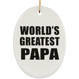 World's Greatest Papa (Grandpa) - Oval Ornament