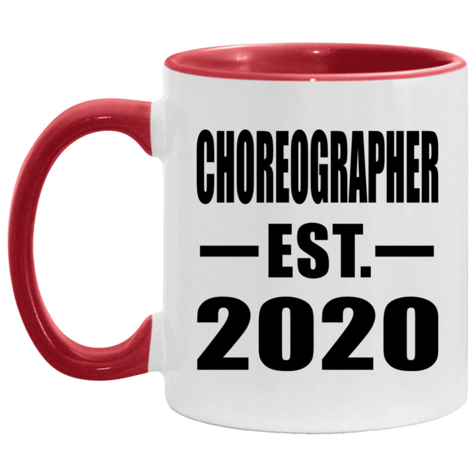 Choreographer Established EST. 2020 - 11oz Accent Mug Red