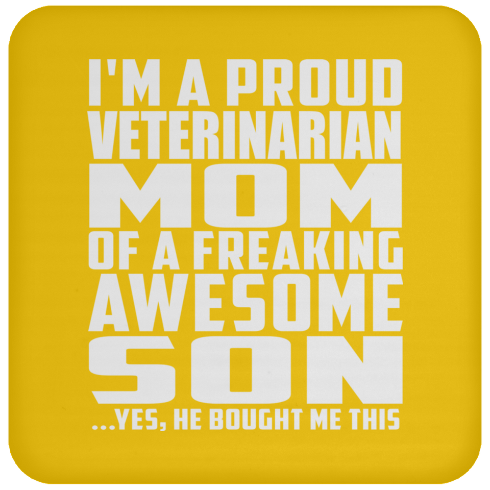 Proud Veterinarian Mom Of Awesome Son - Drink Coaster