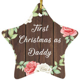 First Christmas As Daddy - Star Ornament A