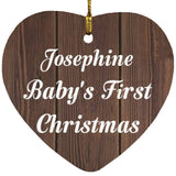 Josephine Baby's First Christmas - Heart Ornament D