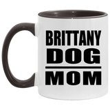 Brittany Dog Mom - 11oz Accent Mug Black