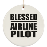 Blessed Airline Pilot - Circle Ornament