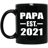Papa Established EST. 2021 - 11oz Coffee Mug Black
