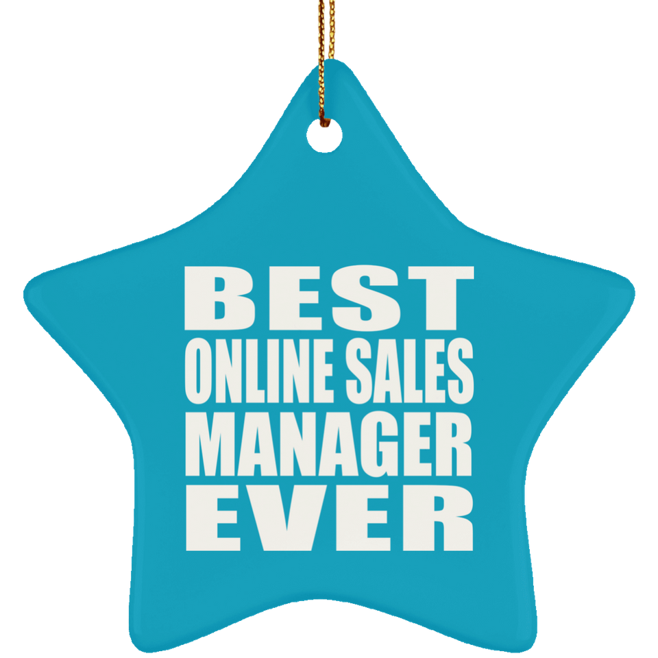 Best Online Sales Manager Ever - Star Ornament