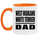 West Highland White Terrier Dad - 11oz Accent Mug Orange