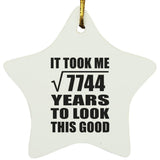 88th Birthday Took Square Root of 7744 Years To Look Good - Star Ornament