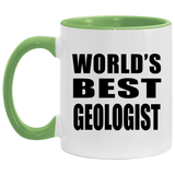 World's Best Geologist - 11oz Accent Mug Green