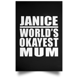 Janice World's Okayest Mum - Poster Portrait