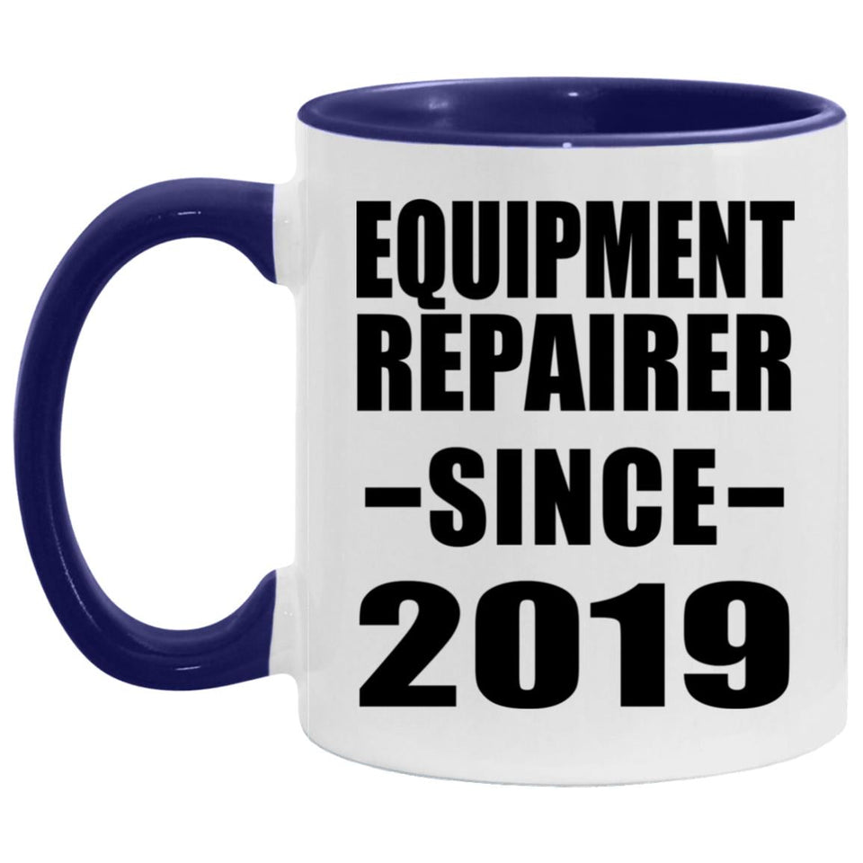 Equipment Repairer Since 2019 - 11oz Accent Mug Purple