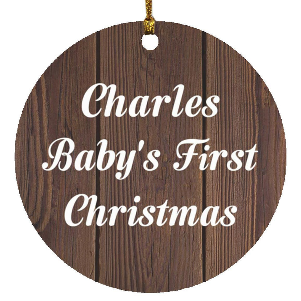 Charles Baby's First Christmas - Circle Ornament D