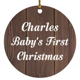Charles Baby's First Christmas - Circle Ornament D
