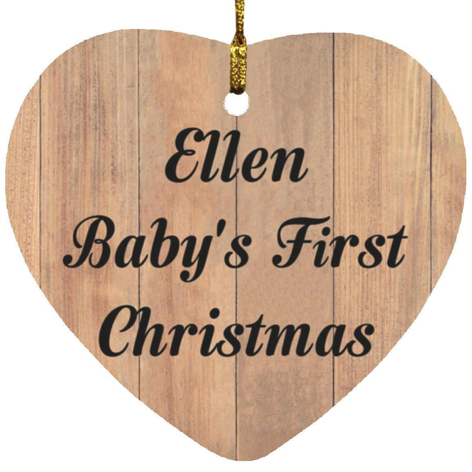 Ellen Baby's First Christmas - Heart Ornament C