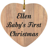Ellen Baby's First Christmas - Heart Ornament C