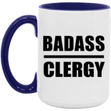 Badass Clergy - 15oz Accent Mug Purple