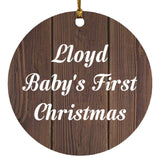 Lloyd Baby's First Christmas - Circle Ornament D