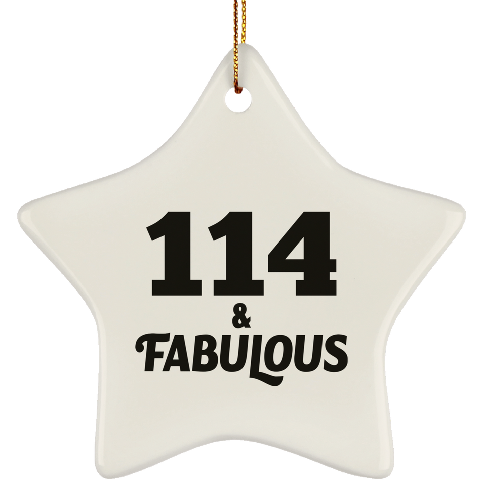 114th Birthday 114 & Fabulous - Star Ornament