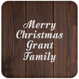 Merry Christmas Grant Family - Drink Coaster D