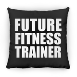 Future Fitness Trainer - Throw Pillow Black