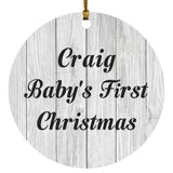 Craig Baby's First Christmas - Circle Ornament F
