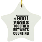 99th Anniversary Square Root of 9801 Years Who's Counting - Star Ornament