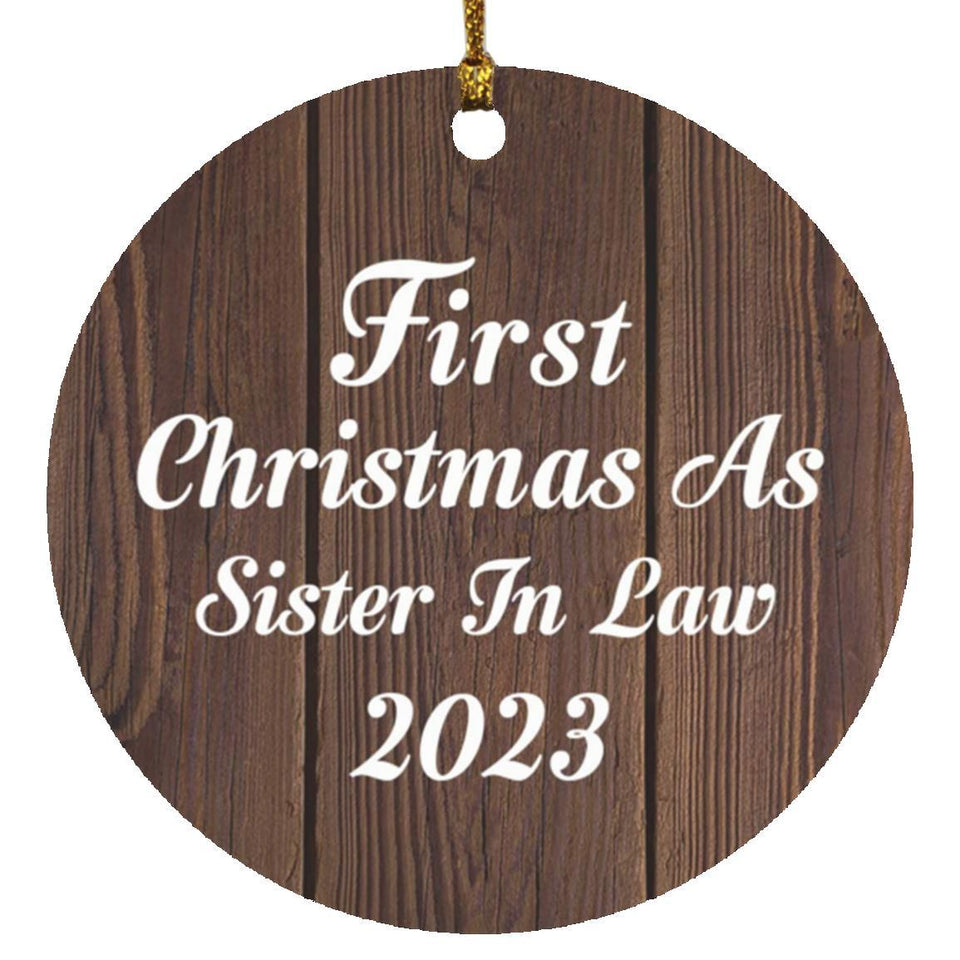 First Christmas As Sister In Law 2023 - Circle Ornament D