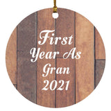 First Year As Gran 2021 - Circle Ornament E
