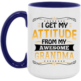 I Get My Attitude From My Awesome Grandma - 15oz Accent Mug Purple