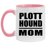 Plott Hound Mom - 11oz Accent Mug Pink