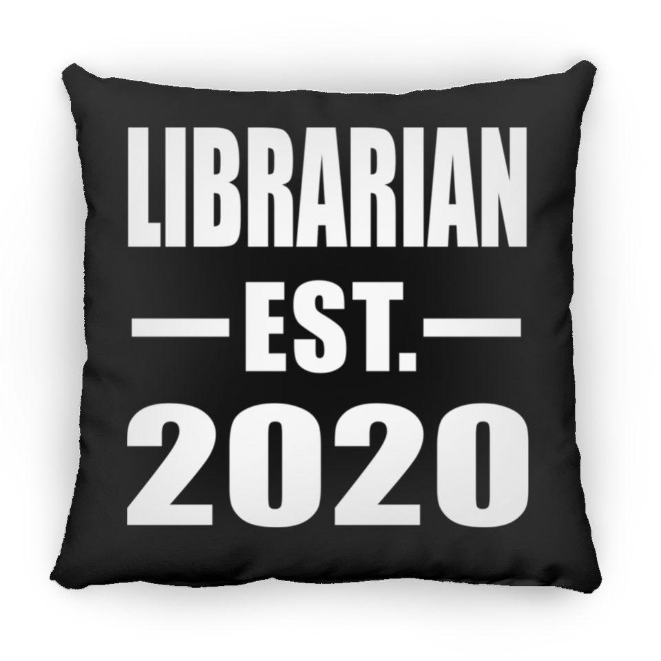 Librarian Established EST. 2020 - Throw Pillow Black