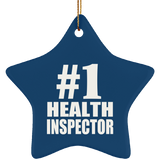 Number One #1 Health Inspector - Star Ornament