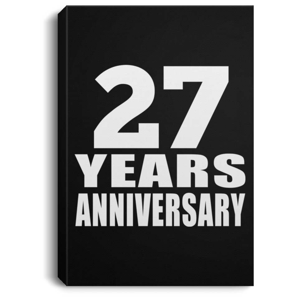 27th Anniversary 27 Years Anniversary - Canvas Portrait