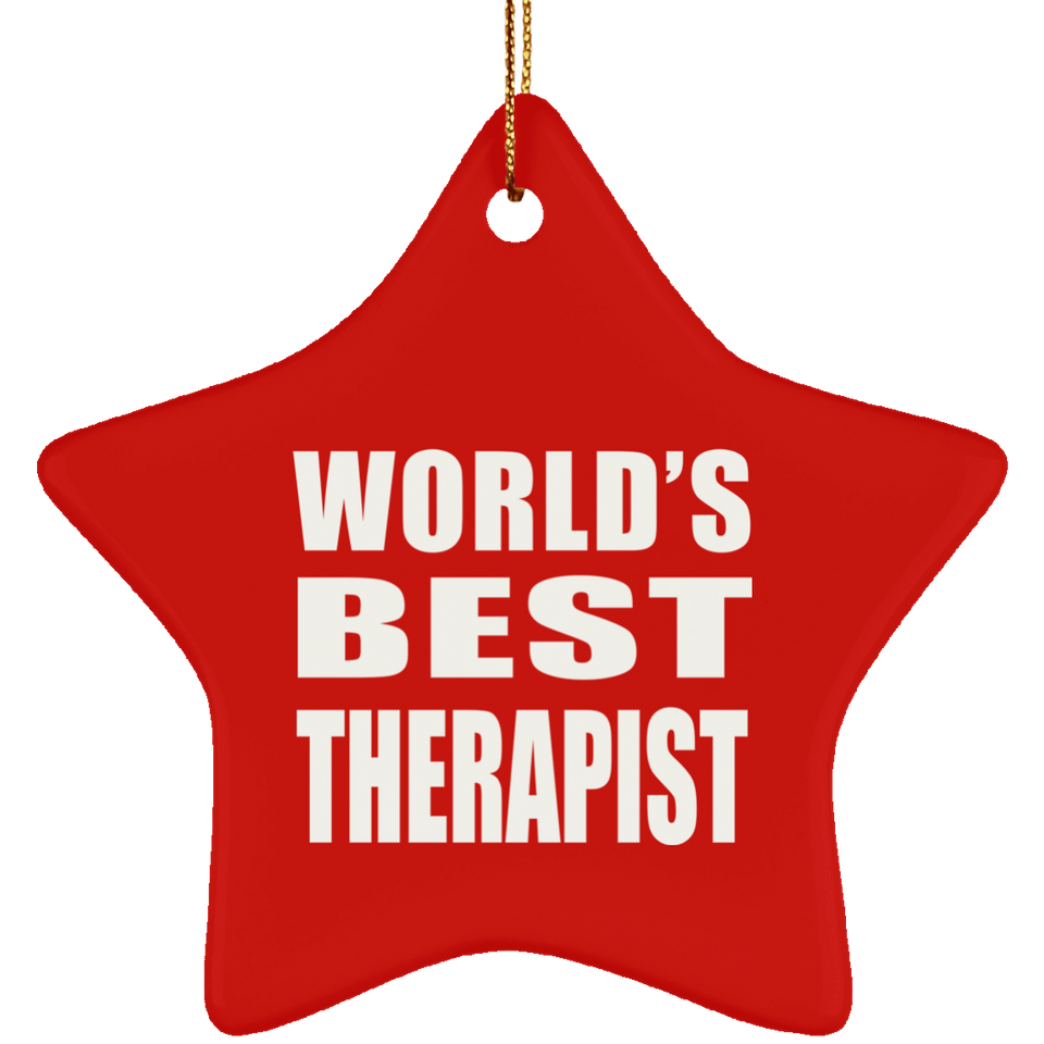 World's Best Therapist - Star Ornament
