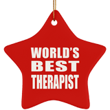 World's Best Therapist - Star Ornament