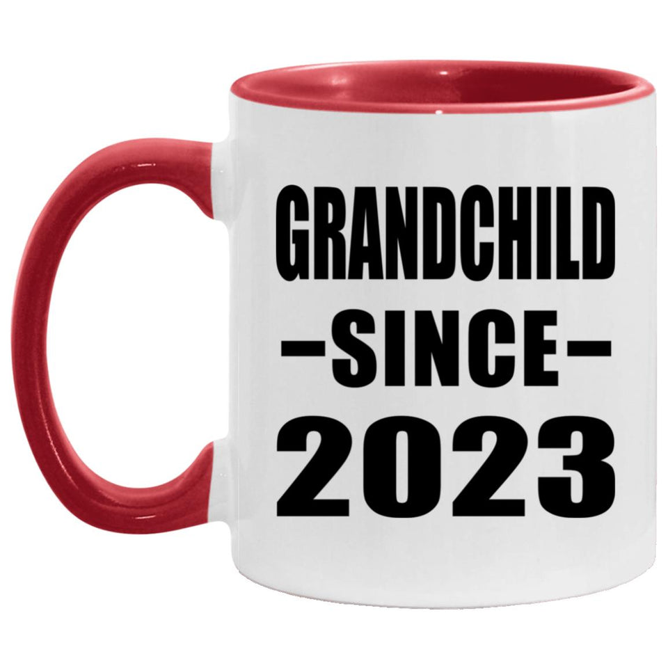 Grandchild Since 2023 - 11oz Accent Mug Red