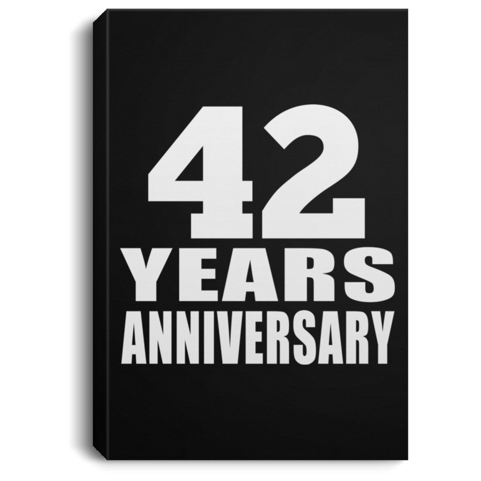42nd Anniversary 42 Years Anniversary - Canvas Portrait