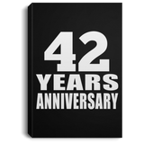 42nd Anniversary 42 Years Anniversary - Canvas Portrait